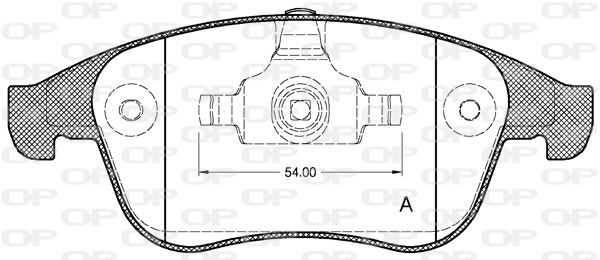 OPEN PARTS Комплект тормозных колодок, дисковый тормоз BPA1350.10